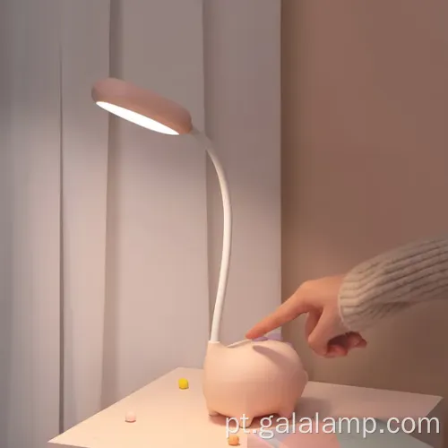 Adorável lâmpada de mesa de dinossauros com carregamento USB